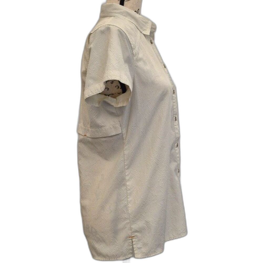 Orvis Vented Shirt S Button Down Short Sleeve Cream Color Fishing Performance - Picture 11 of 12